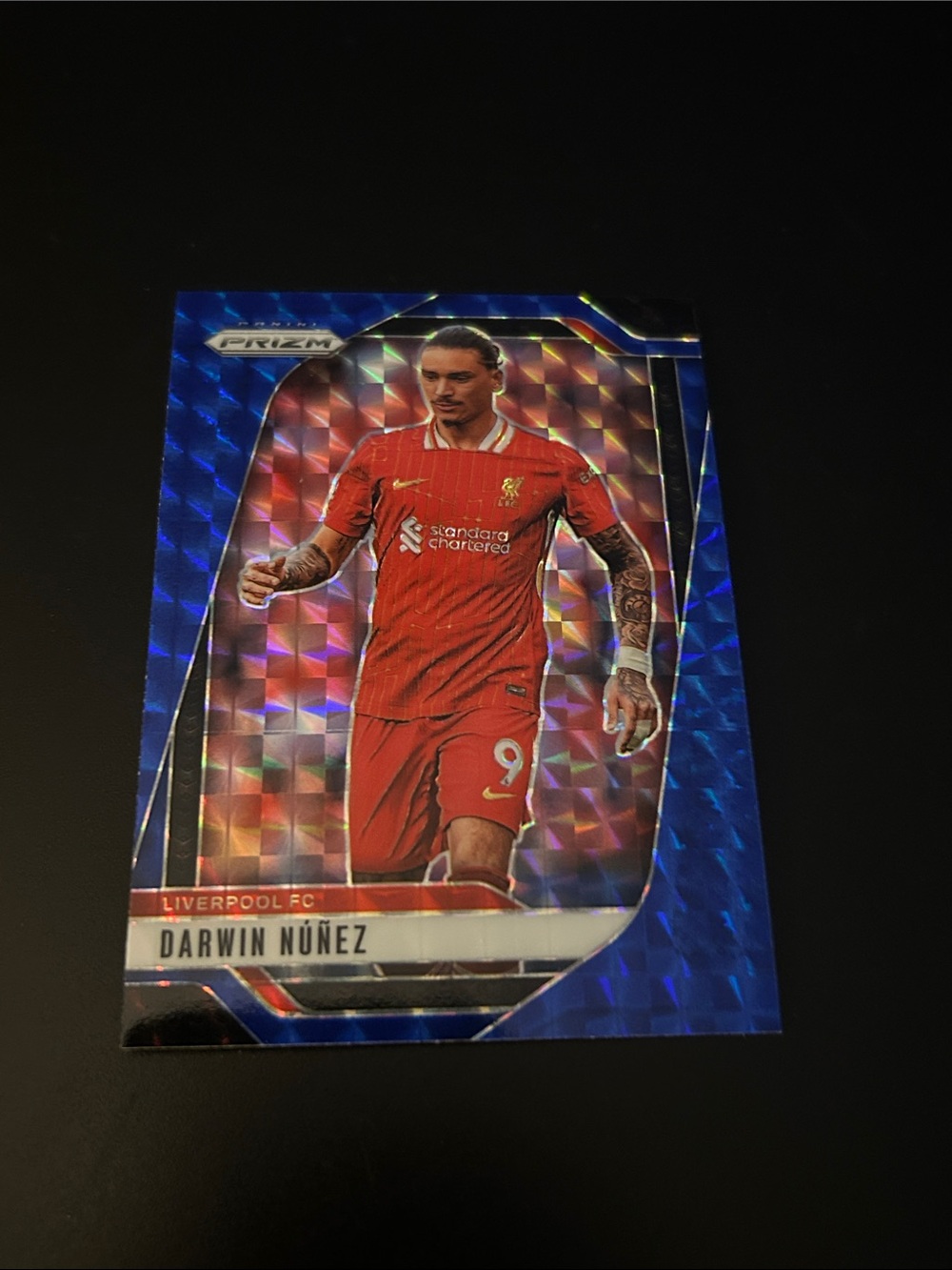 Darwin Núñez Liverpool FC Blue Mosaic Soccer Card - Panini Prizm